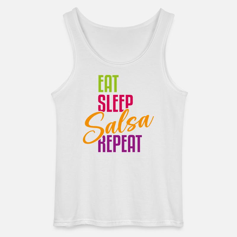 Eat Sleep Salsa Repeat – Salsa Outfit  - Gildan Männer Tank Top - Weiß