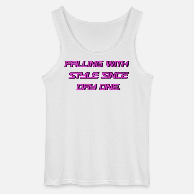 Falling with Style since Day One 💥 - Gildan Men’s Tank Top - white