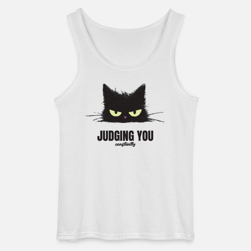 Die Urteilskatze - Gildan Männer Tank Top - Weiß