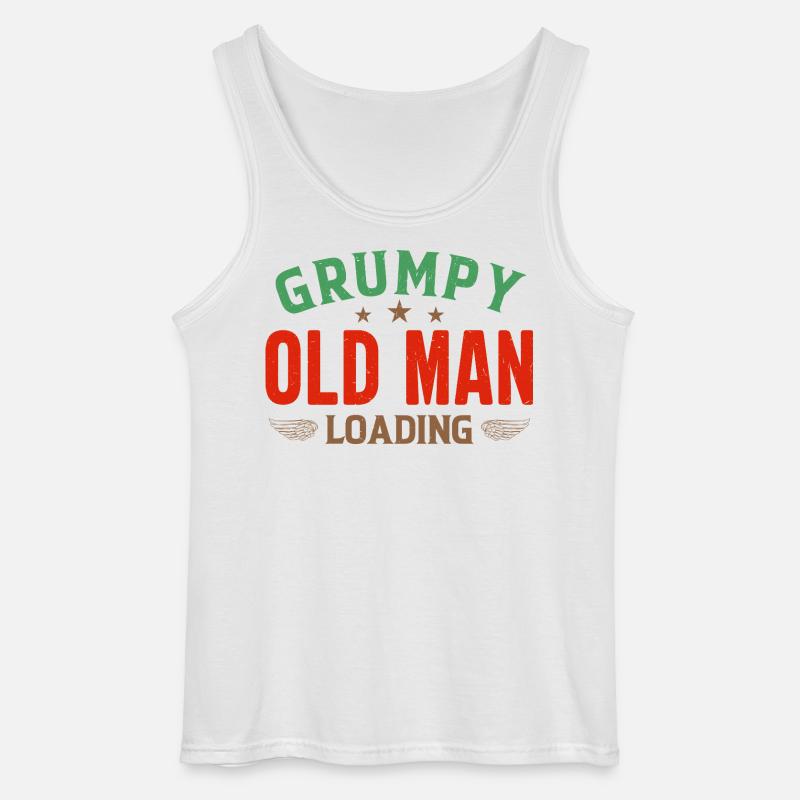 Grumpy Old Man Loading Shirt - Gildan Männer Tank Top - Weiß