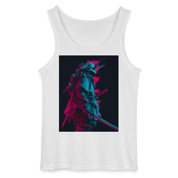 Samurai im Schatten - Gildan Männer Tank Top - Weiß - Vorne - AI Model Male 185 dark (185cm)