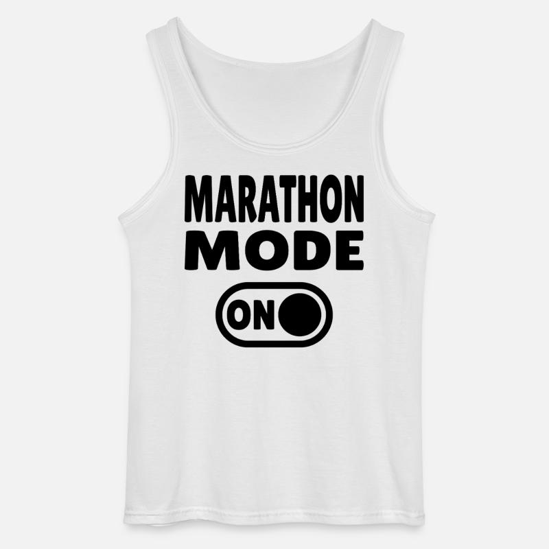 Marathon Mode On – Running with passion - Gildan Men’s Tank Top - white
