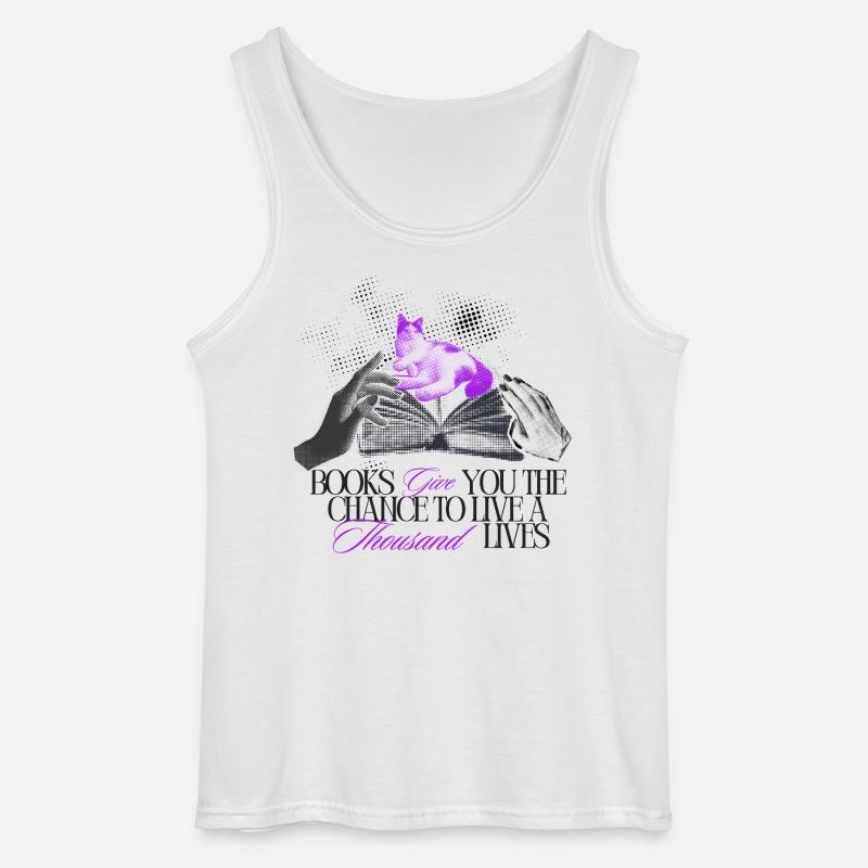 Bücher geben Dir tausend Leben - Gildan Männer Tank Top - Weiß