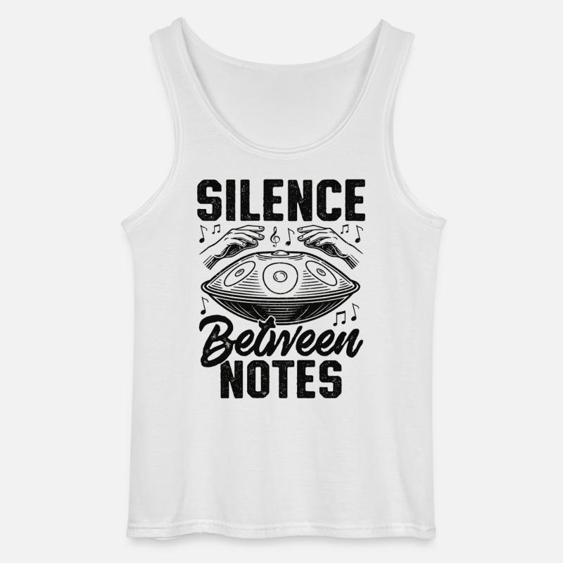 Silence Between Notes - Gildan Men’s Tank Top - white