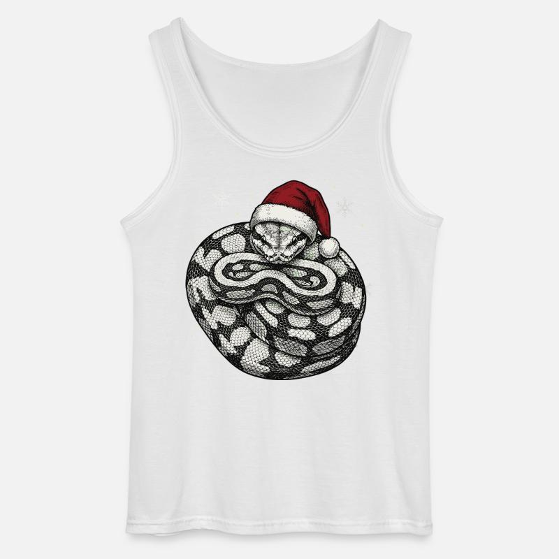 Königspython Weihnachten Ball Python Schlange - Gildan Männer Tank Top - Weiß