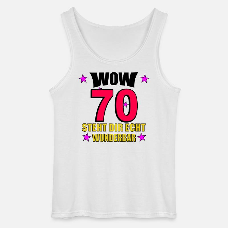 70er Jubiläum Steht Dir Wunderbar - Gildan Männer Tank Top - Weiß
