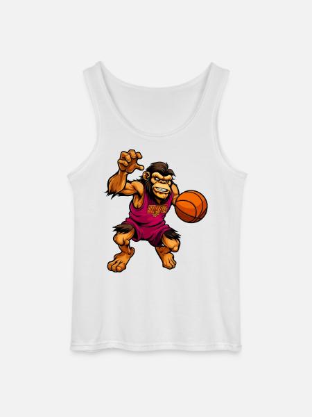 Schimpansen Basketball - Gildan Männer Tank Top - Weiß
