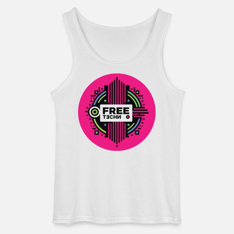 FREE TECHNO #2 – lass uns reden. - Gildan Männer Tank Top - Weiß
