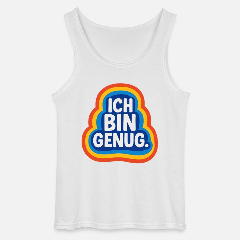 ich bin genug, selbstliebe retro design - Gildan Männer Tank Top - Weiß