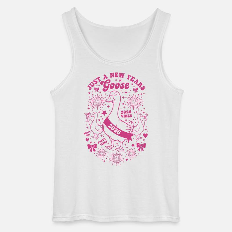 Nur eine Silvester-Gans-Party 2026 - Gildan Männer Tank Top - Weiß