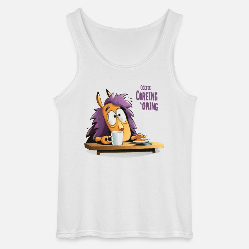 Kaffee Igel am Morgen - Gildan Männer Tank Top - Weiß
