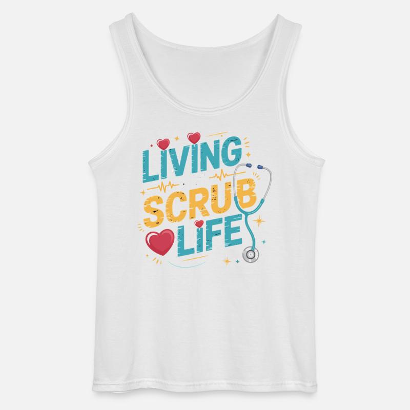 Leben im Scrub-Leben - Gildan Männer Tank Top - Weiß