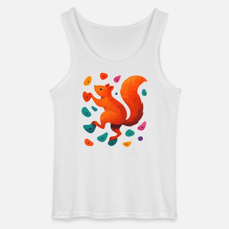 Bouldern Eichhörnchen Klettern Motivation Geschenk - Gildan Männer Tank Top - Weiß