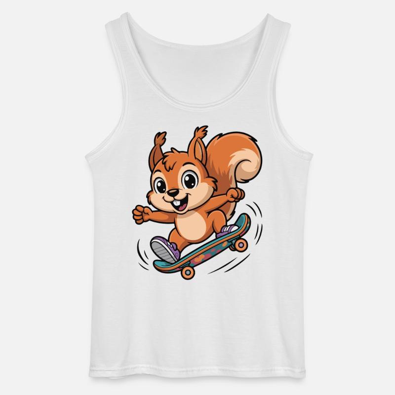 Skate-Eichhörnchen Sprinter - Gildan Männer Tank Top - Weiß