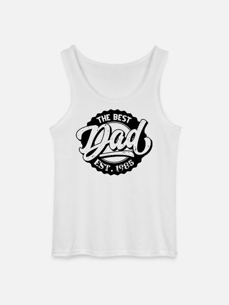 The Best Dad EST 1985 - Gildan Men’s Tank Top - white