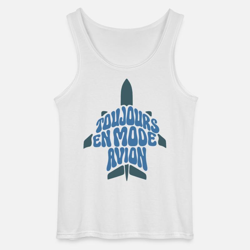 FLUGZEUGMODUS – lass uns reden. - Gildan Männer Tank Top - Weiß