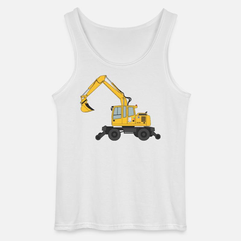 Zweiwegebagger Bagger Gleisbau - Gildan Männer Tank Top - Weiß