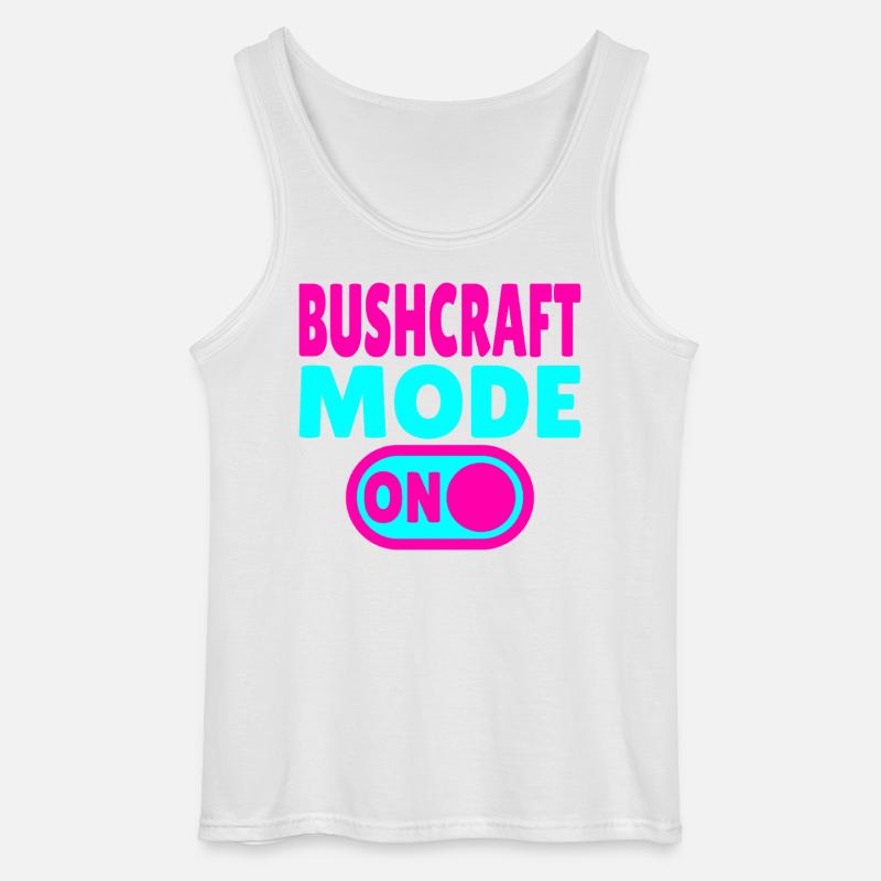 Bushcraft Mode ON – Waldleben einschalten - Gildan Männer Tank Top - Weiß