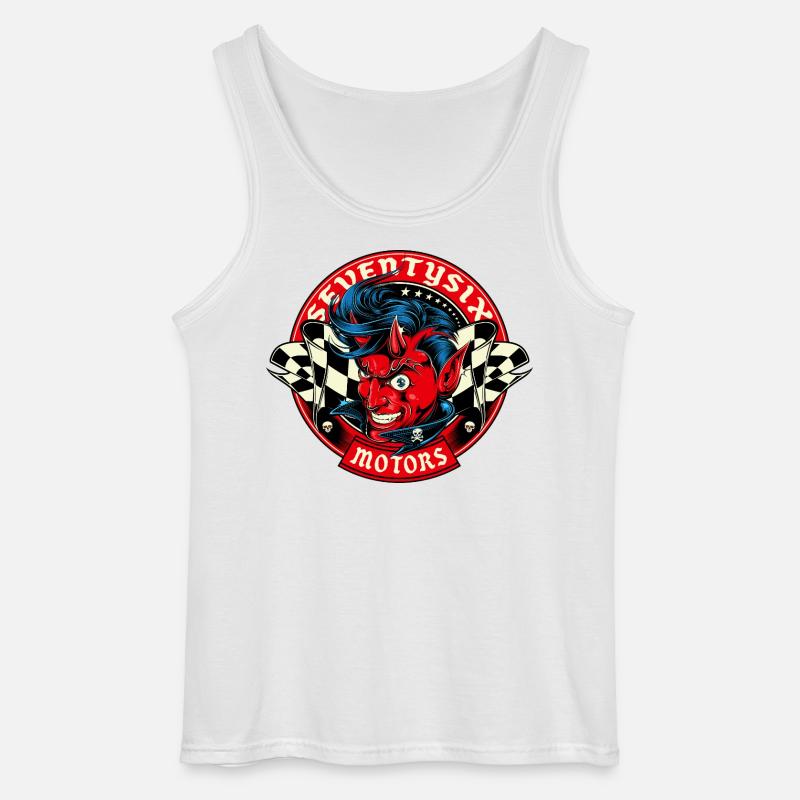 Lucky Devil - Gildan Männer Tank Top - Weiß