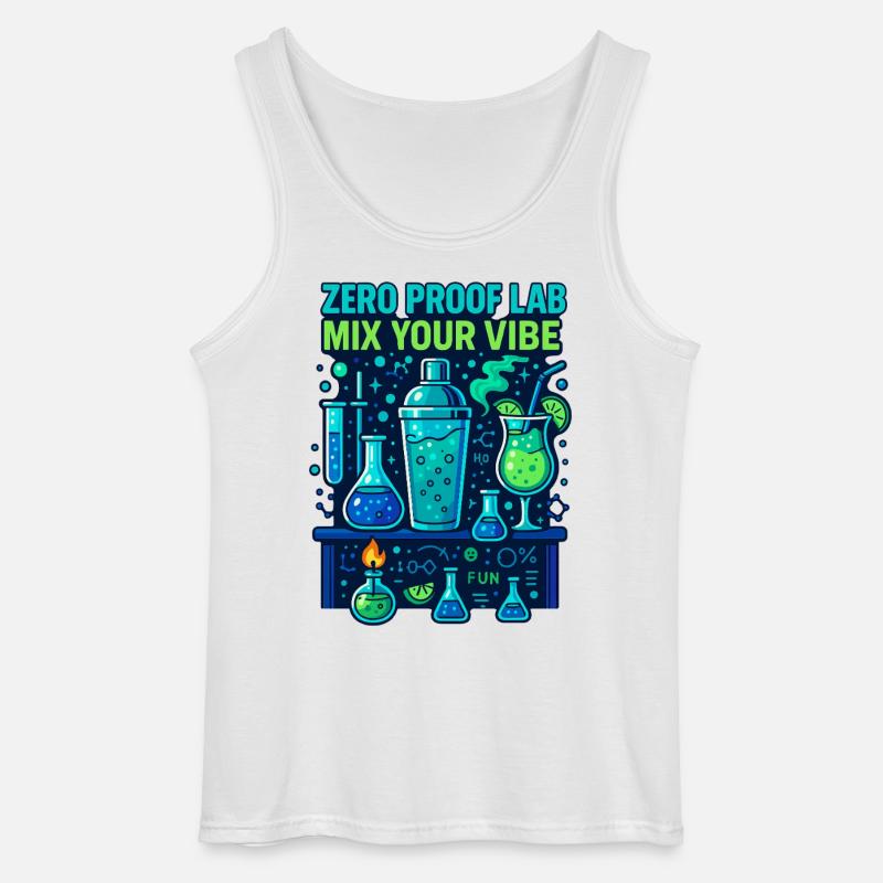 zero proof lab, mocktail chemie - Gildan Männer Tank Top - Weiß
