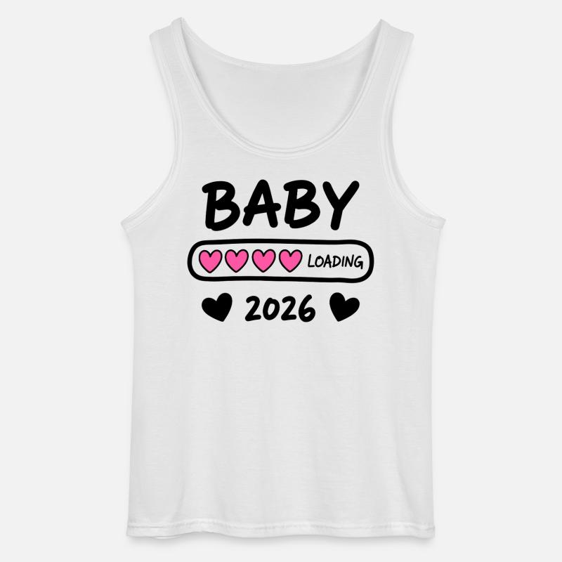 Baby Loading 2026 Schwangerschaft Eltern - Gildan Männer Tank Top - Weiß