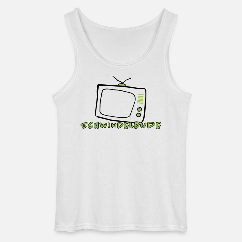 Schwindelbude – Lustiges Humor Statement Design - Gildan Männer Tank Top - Weiß