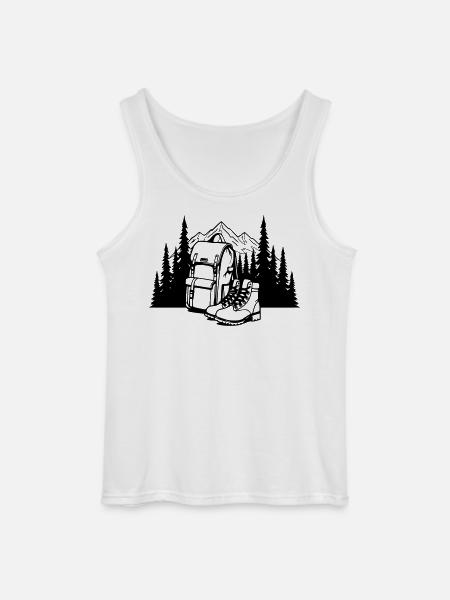 Absolute black, where it all begins - Gildan Men’s Tank Top - white