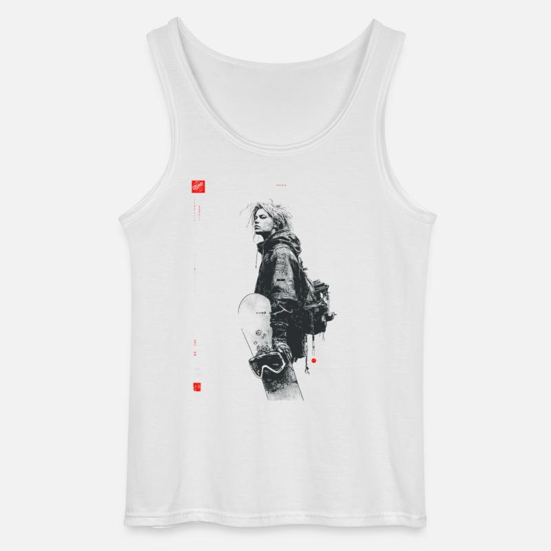 Dunkle Silhouette mit Dread - Gildan Männer Tank Top - Weiß
