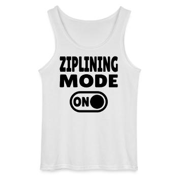 Ziplining Mode ON – Adrenalin an der Zipline - Gildan Männer Tank Top - Weiß - Vorne - AI Model Male 185 dark (185cm)