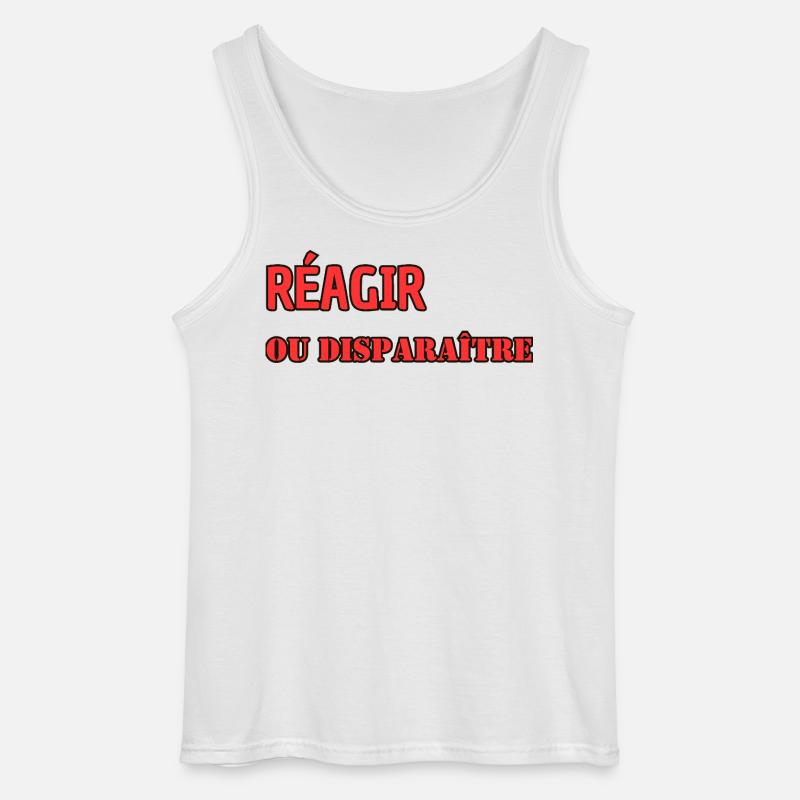 React or disappear - Gildan Men’s Tank Top - white