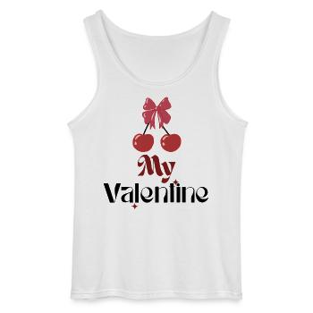Mon nœud cerise de la Saint-Valentin - Débardeur Gildan Homme - blanc - Devant - AI Model Male 185 dark (185cm)