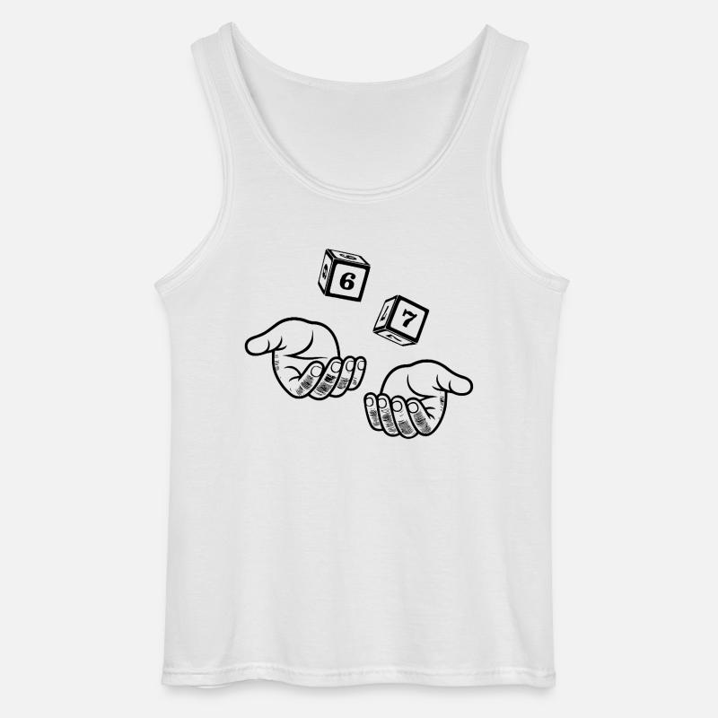 67 Sei Sette - Canotta da uomo Gildan - bianco