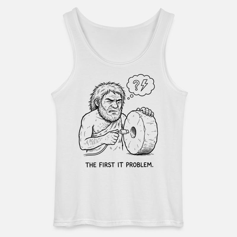 The First IT Problem - Gildan Men’s Tank Top - white
