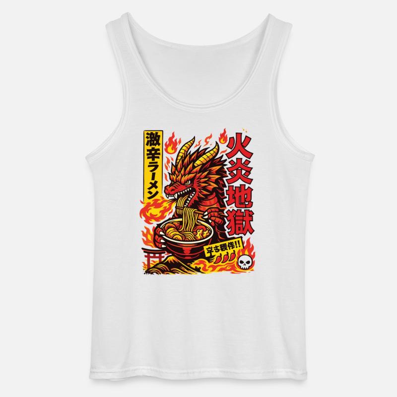 Drachen | Ramen | Nudelsuppe | extra scharf - Gildan Männer Tank Top - Weiß