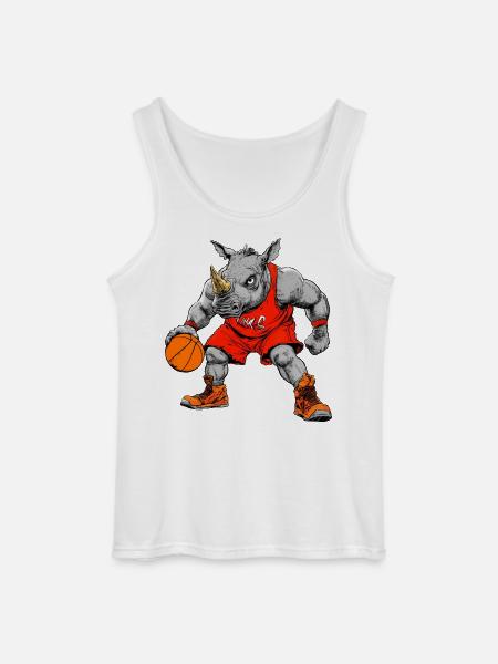 Nashörner Basketballerin / Baller - Gildan Männer Tank Top - Weiß