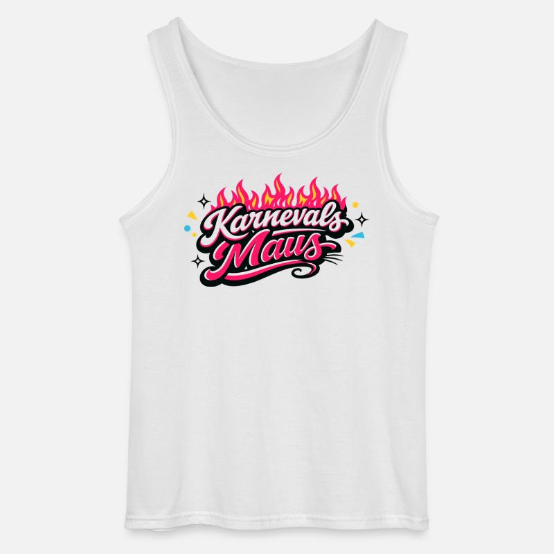 Karnevalsmaus Köln - Kölner Karneval Design - Gildan Männer Tank Top - Weiß