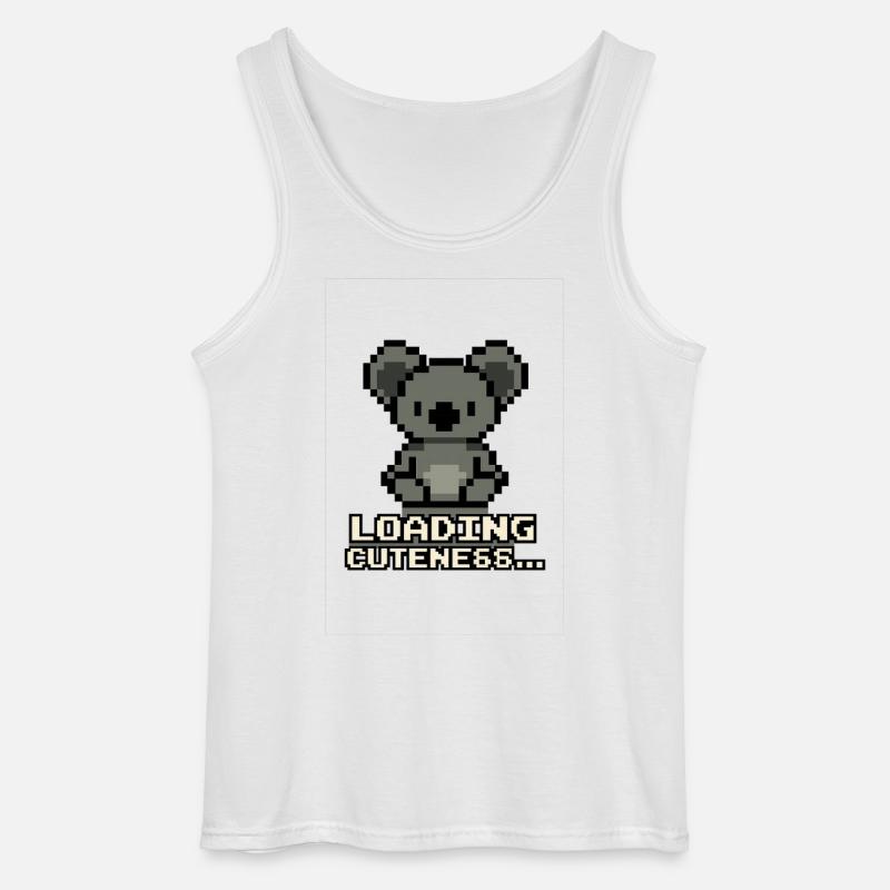 Pixelkoala Loading Cuteness - Gildan Männer Tank Top - Weiß