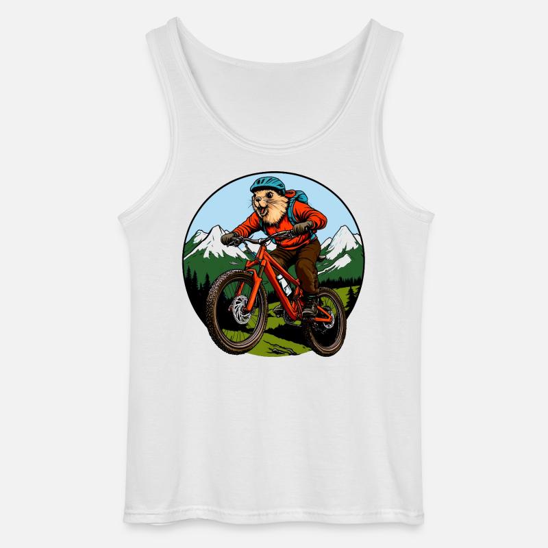 Murmeltiere Biker / Freeride Biking - Gildan Männer Tank Top - Weiß