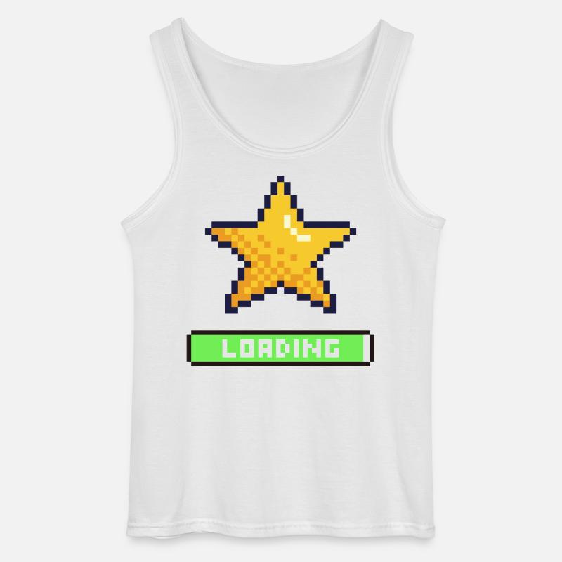 Pixel Star wird geladen - Gildan Männer Tank Top - Weiß