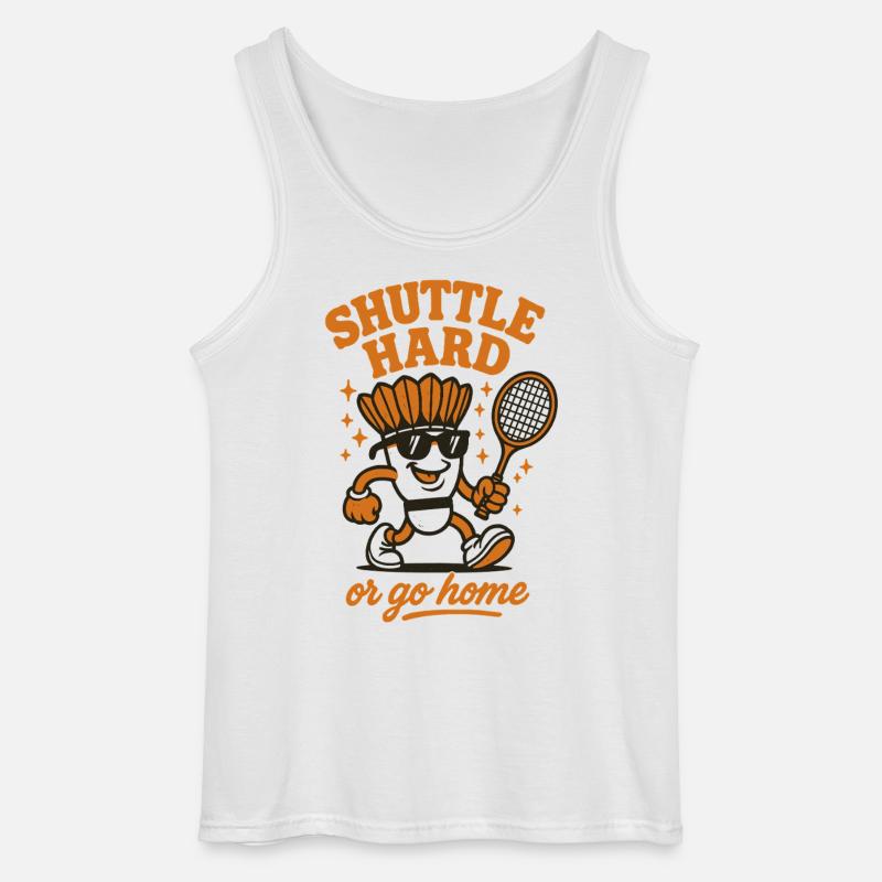 Shuttle Hard | Badminton Motivation Spruch - Gildan Männer Tank Top - Weiß