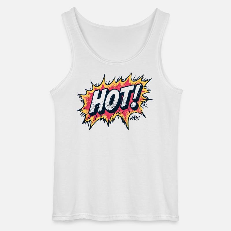 Hot Comic Explosions Design - Gildan Männer Tank Top - Weiß