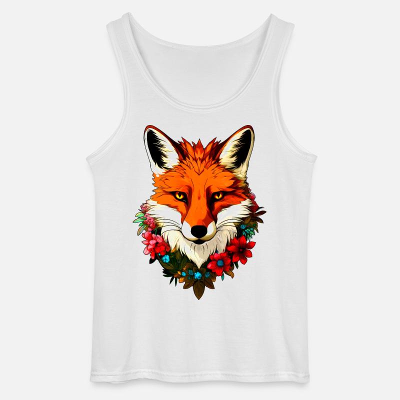 Revestilblomster - Gildan singlet for menn - hvit