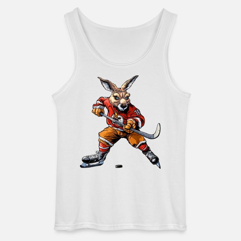Kängurus Eishockey - Gildan Männer Tank Top - Weiß