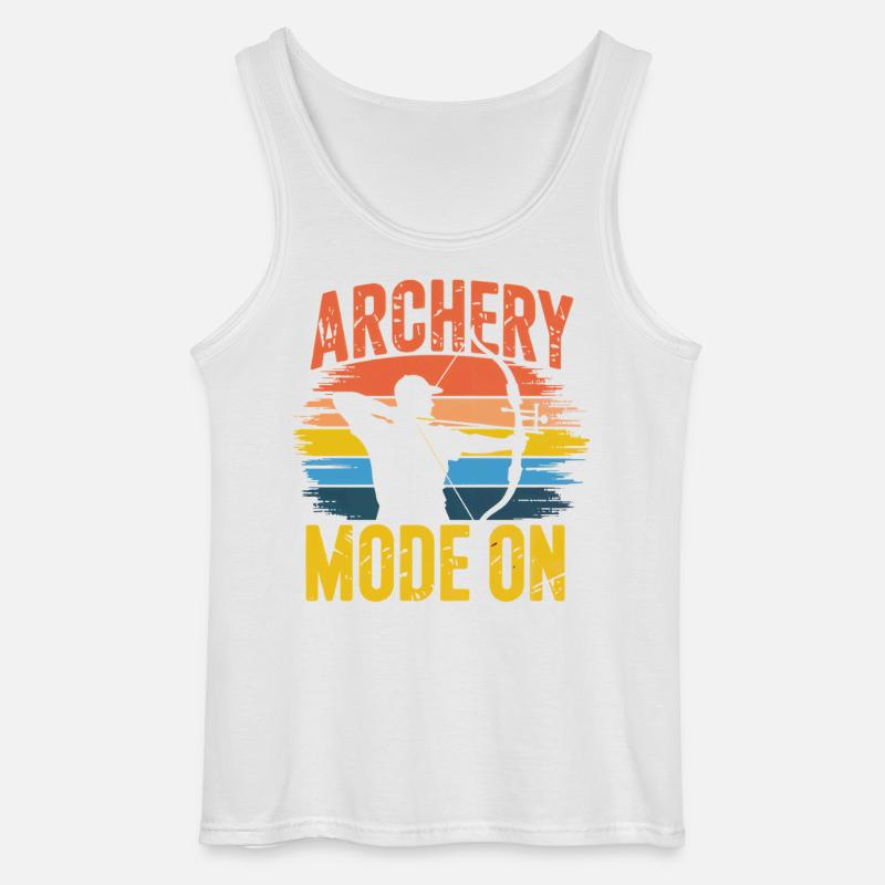 Archery Mode On Retro Sunset - Gildan Männer Tank Top - Weiß