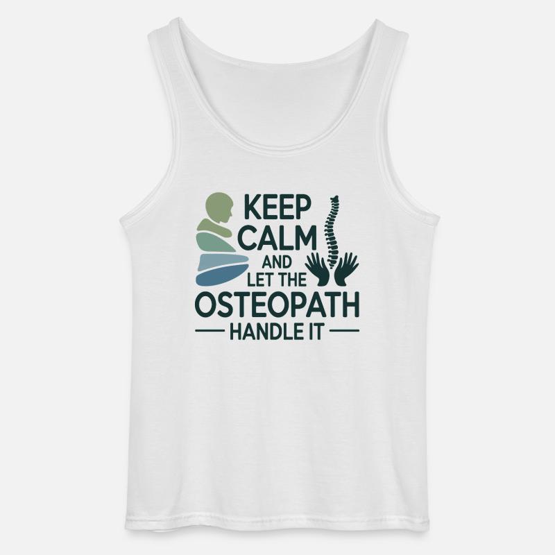 Osteopath Bleib ruhig Handle Professionell - Gildan Männer Tank Top - Weiß