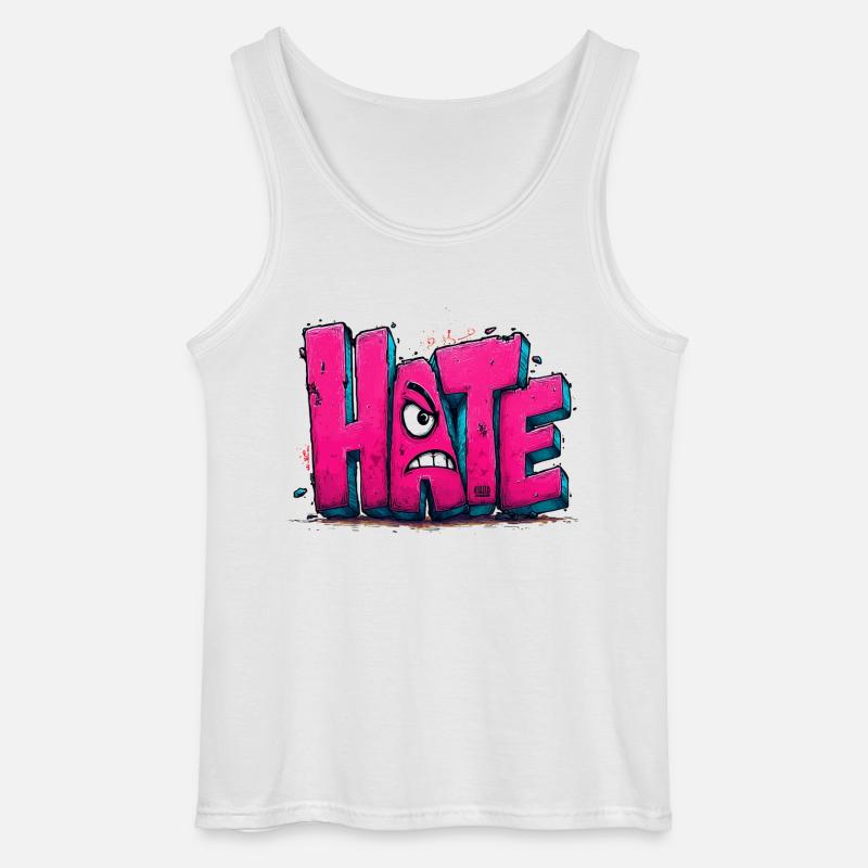 Hate Graffiti - Gildan Männer Tank Top - Weiß
