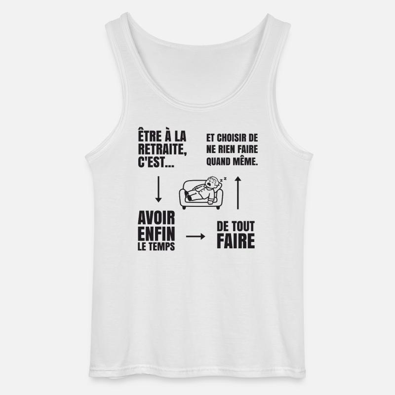 Die Kunst des Nichtstuns (schwarzer Text) - Gildan Männer Tank Top - Weiß