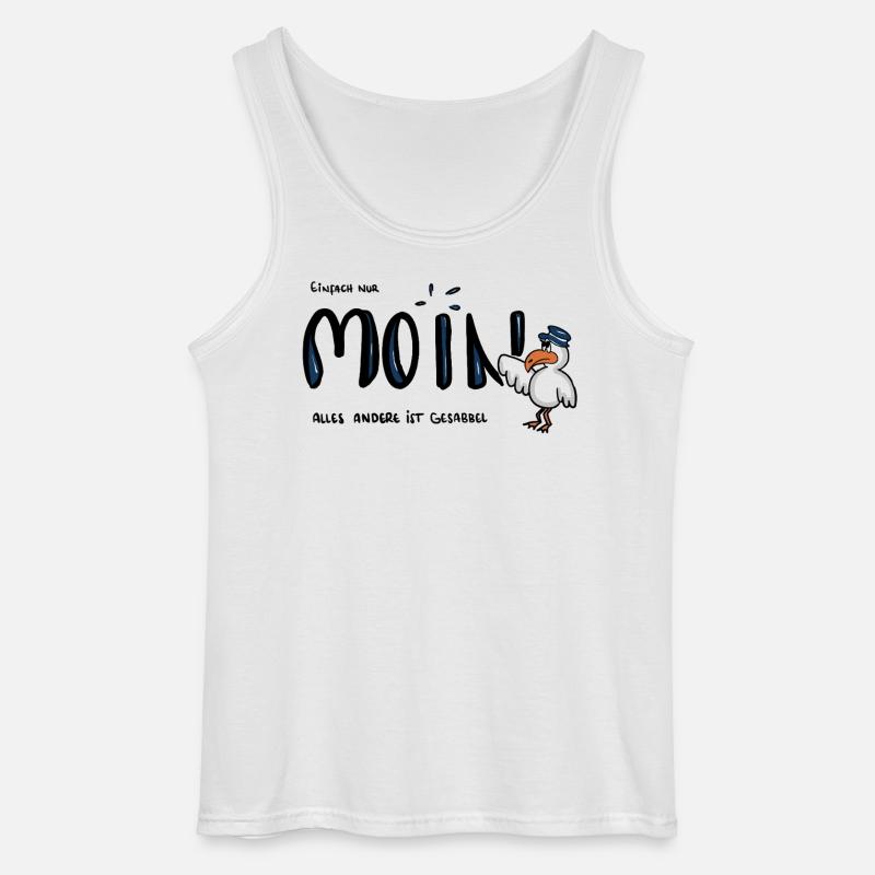 Moin Küstenseemöwe im Sailor-Style - Gildan Männer Tank Top - Weiß