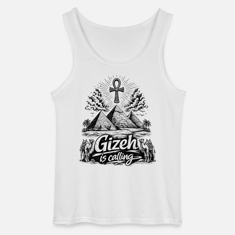 Gizeh is calling Ägypten Pyramiden Reise - Gildan Männer Tank Top - Weiß