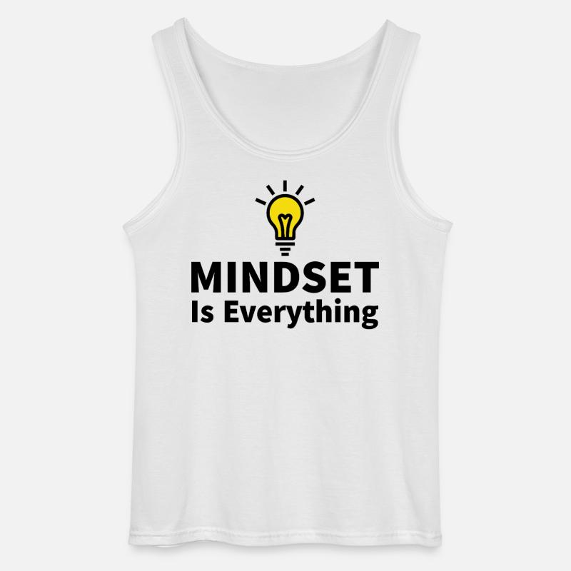 Mindset is everything Glühbirne Motivation Erfolg - Gildan Männer Tank Top - Weiß